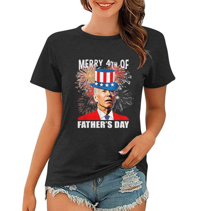 Joe Biden Merry 4Th Of Fathers Day Funny 4Th Of July Cool Gift Women T-shirt