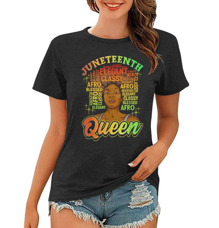 Juneteenth T Women Juneteenth S Natural Afro Queen  Women T-shirt