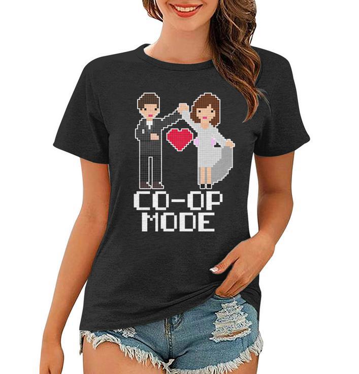 Just Married Co-Op Mode Funny Marriage Women T-shirt