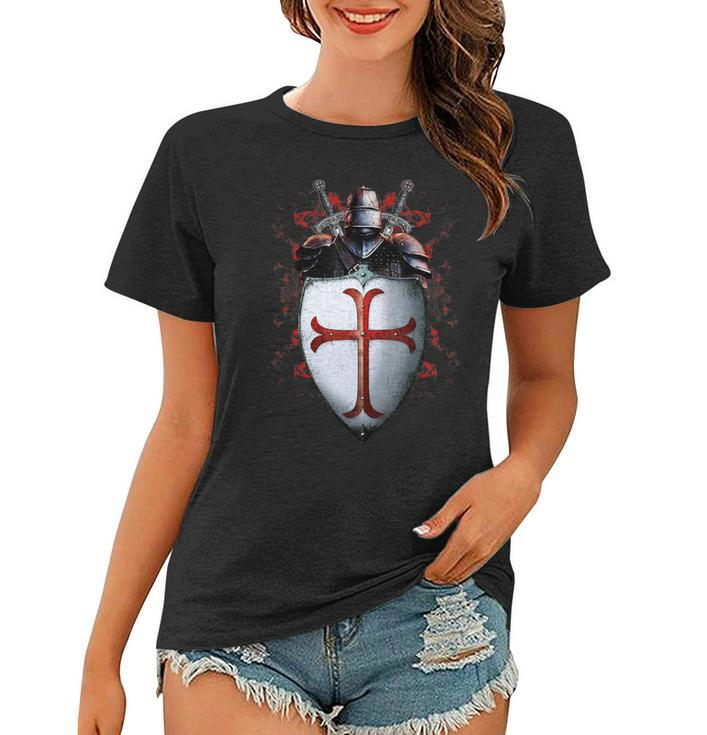 Knights Templar T Shirt - The Brave Knights The Warrior Of God Women T-shirt