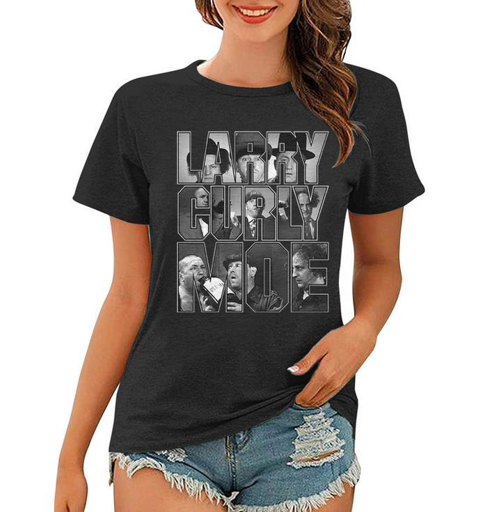 Larry Curly Moe Three Stooges Women T-shirt