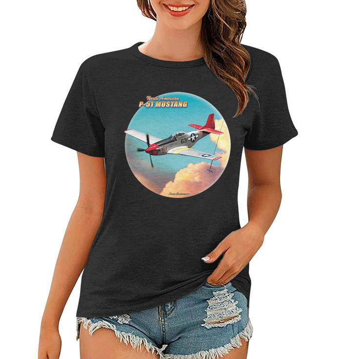 Larry Grossman - P-51 Mustang Plane Tshirt Women T-shirt