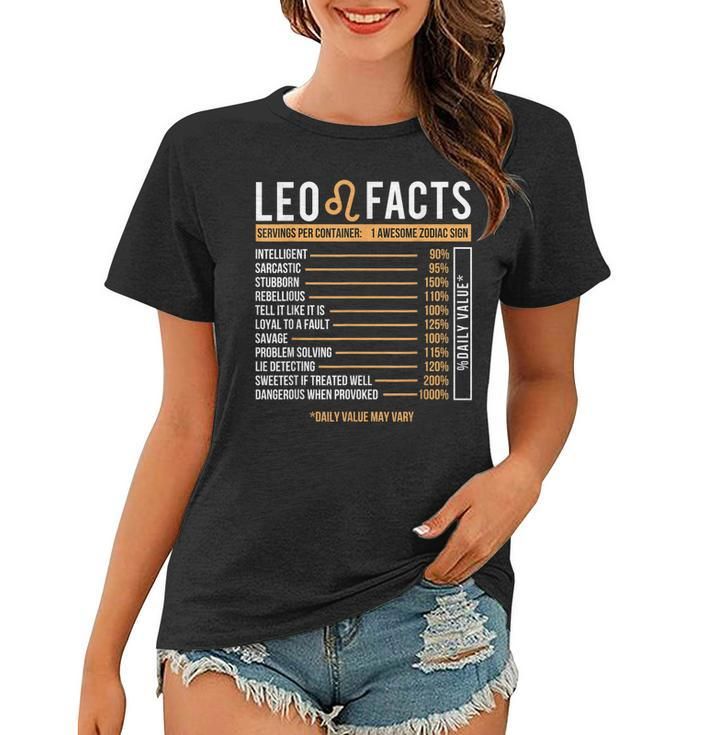 Leo Facts Zodiac Sign Astrology Birthday Horoscope Women T-shirt