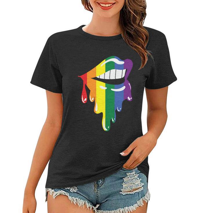 Lips Lgbt Gay Pride Lesbian Bisexual Ally Quote Women T-shirt