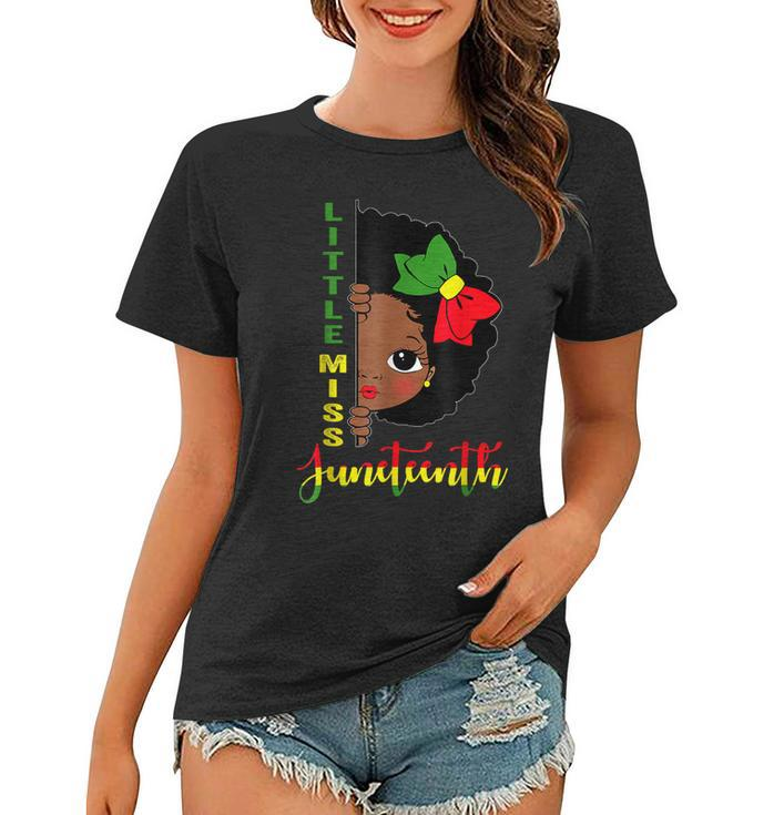 Little Miss Junenth Girl Toddler Black History Month  Women T-shirt