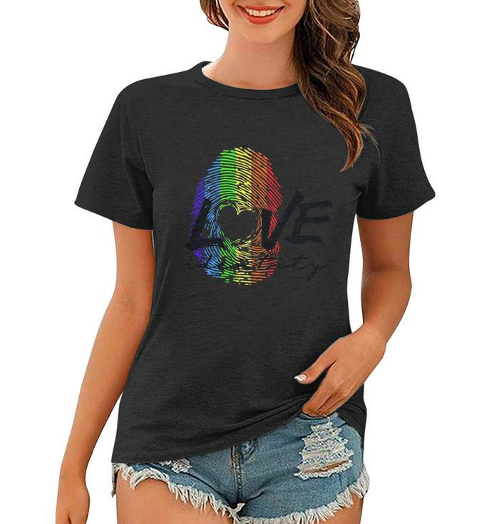 Love Identity Lgbtq Love Gay Pride Lgbt Pride Month Graphic Design Printed Casual Daily Basic Women T-shirt