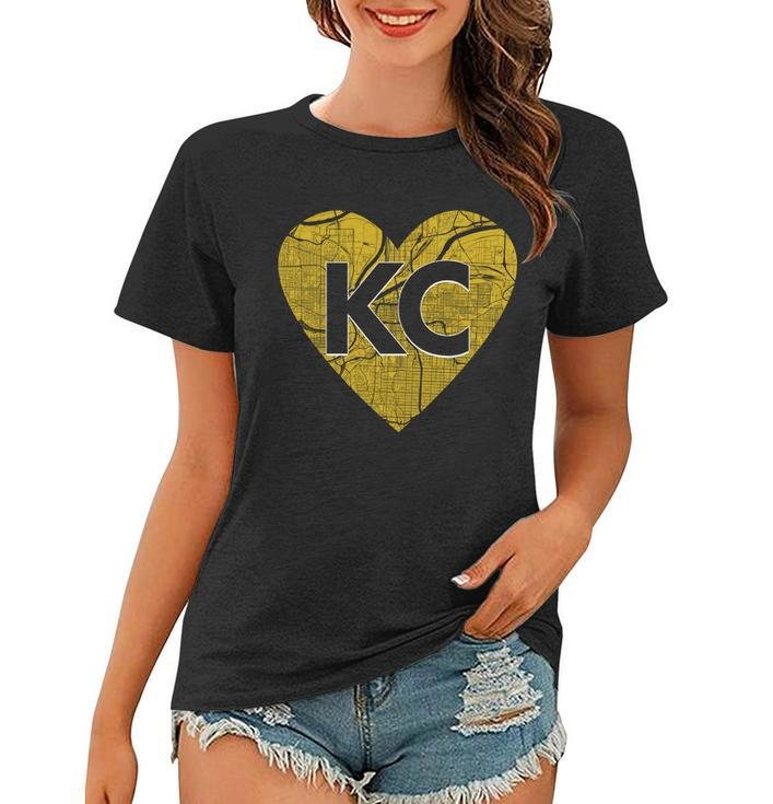 Love Kansas City Football Fan City Map Women T-shirt