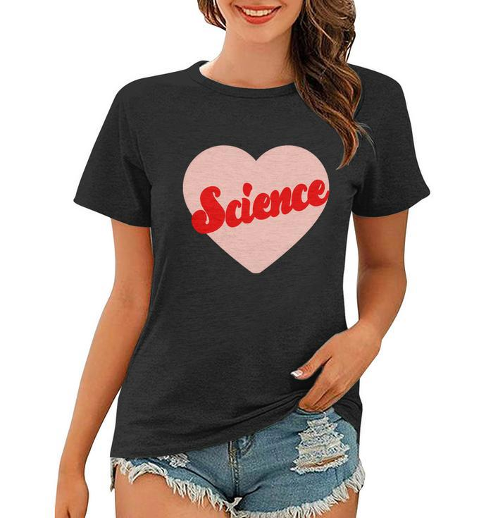 Love Science Retro Heart Women T-shirt