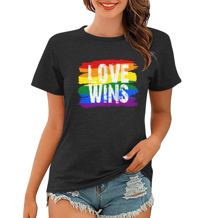 Love Wins Lgbtq Pride Flag Women T-shirt