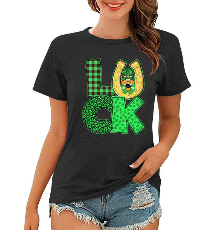 Luck St Patricks Day Lucky Leprechaun Cute  Women T-shirt