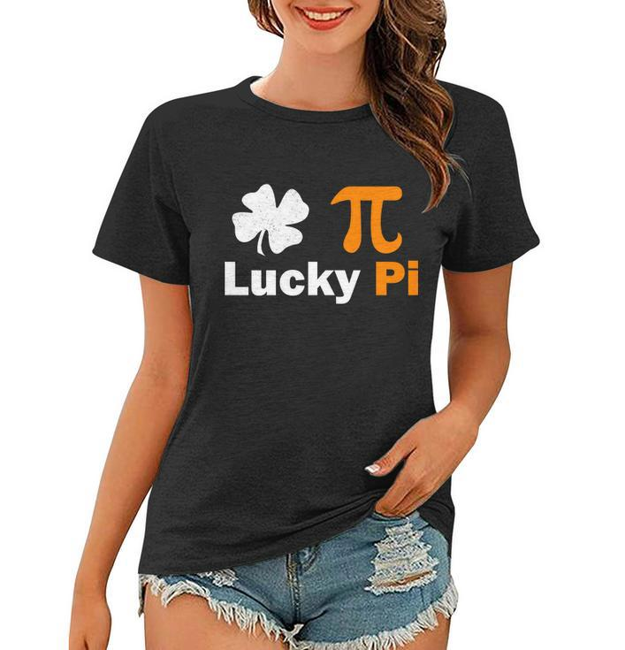 Lucky Pi St Patricks Day Clover T-Shirt Graphic Design Printed Casual Daily Basic Women T-shirt
