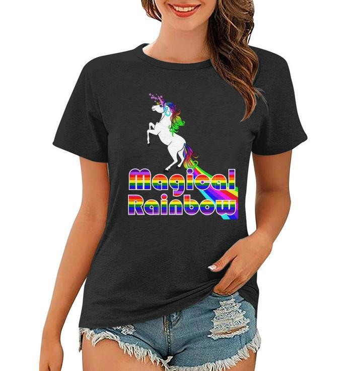 Magical Rainbow Unicorn Women T-shirt
