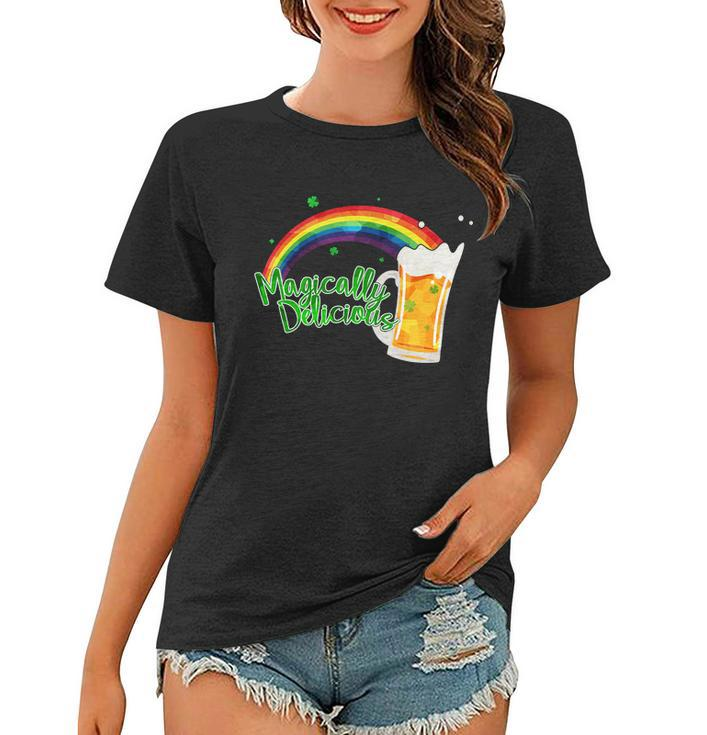 Magically Delicious Rainbow Beer St Patricks Day Women T-shirt