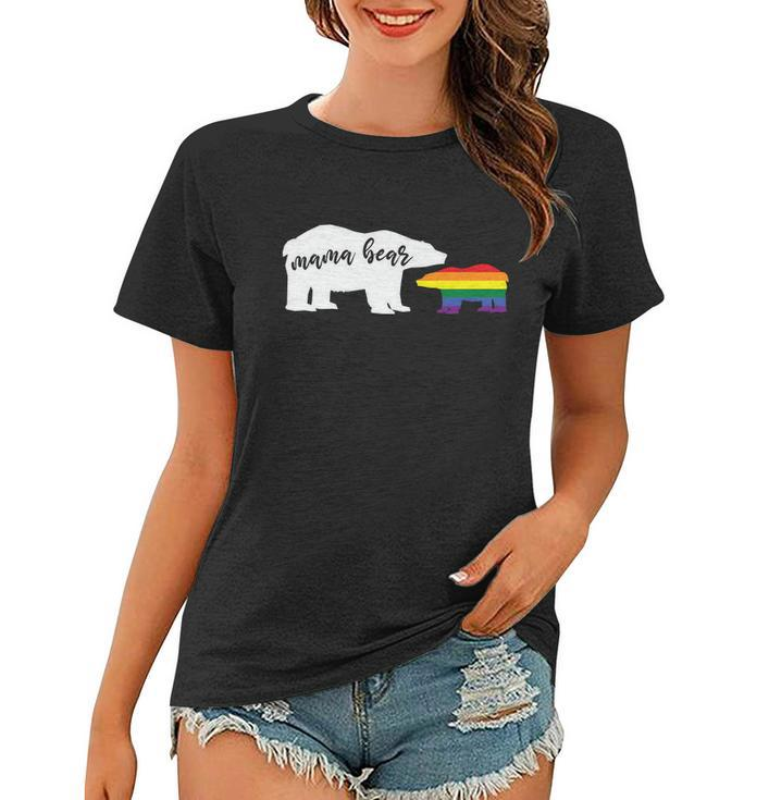Mama Bear Lgbt Gay Pride Lesbian Bisexual Ally Quote Women T-shirt