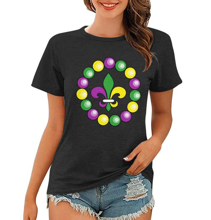 Mardi Gras Beads V2 Women T-shirt