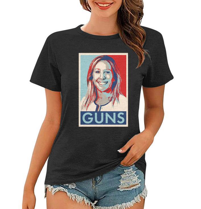 Marjorie Taylor Greene Guns Vintage Vote Poster Women T-shirt