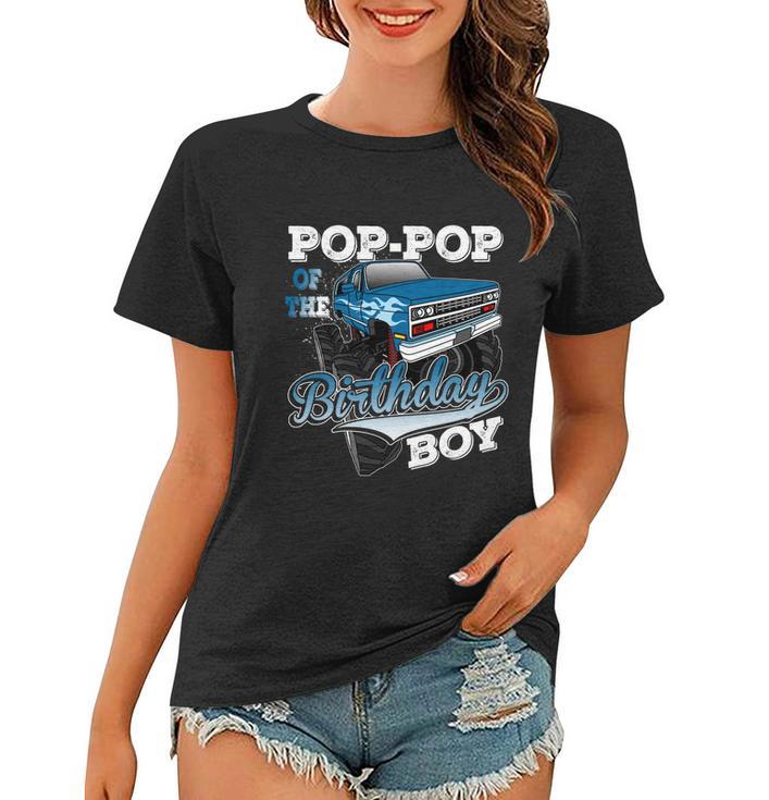 Mens Popgiftpop Of The Birthday Boy Monster Truck Birthday Gift Women T-shirt