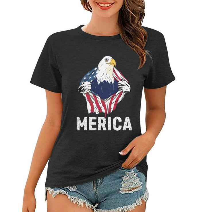 Merica Eagle Mullet 4Th Of July Funny Usa American Flag Great Gift Women T-shirt