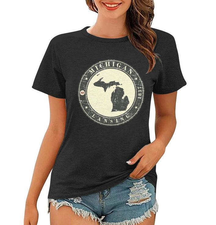 Michigan Lansing Retro  Women T-shirt