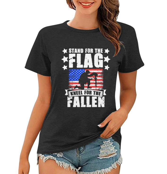 Military American Flag Soldier Veteran Day Memorial Day Gift Women T-shirt
