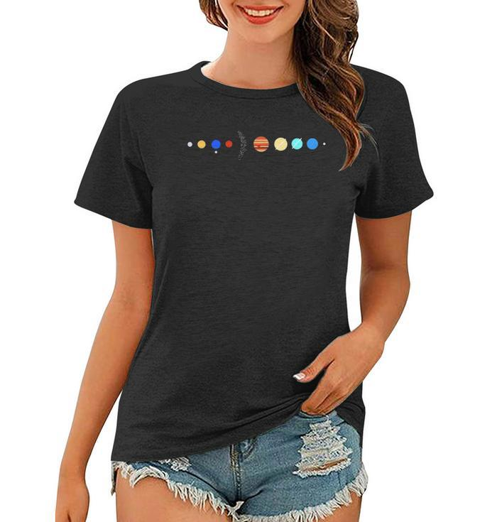 Minimalist Solar System &8211 Planets Asteroid Belt And Co Women T-shirt