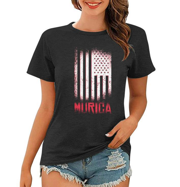 Murica American Flag Patriotic Women T-shirt