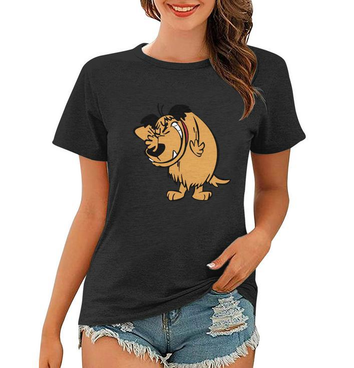 Muttley Dog Smile Mumbly Wacky Races Funny Tshirt Women T-shirt