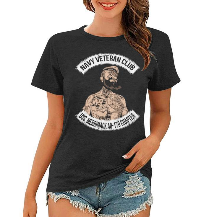 Navy Uss Merrimack Ao Women T-shirt