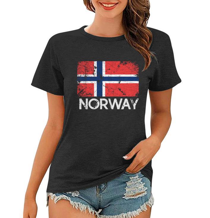 Norwegian Flag Meaningful Gift Vintage Made In Norway Gift Women T-shirt