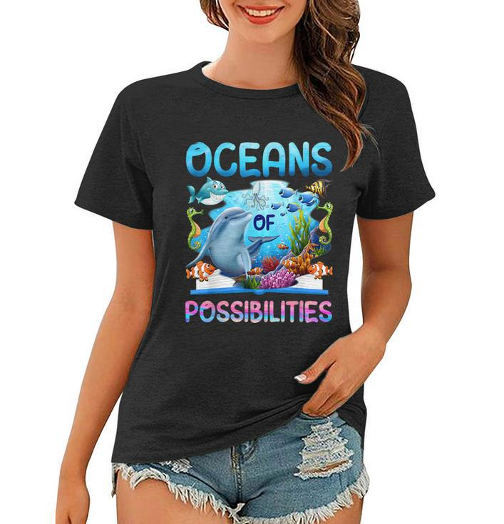 Oceans Of Possibilities Summer Reading 2022 Librarian Women T-shirt