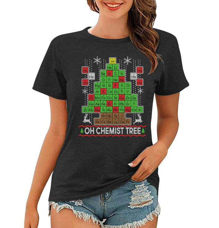 Oh Chemist Tree Ugly Christmas Sweater Tshirt Women T-shirt