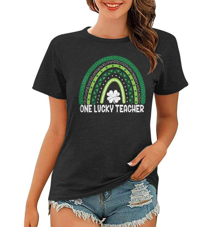 One Lucky Teacher Rainbow St Patrick’S Day  Women T-shirt