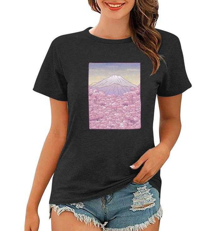 Pastel Mount Fuji Women T-shirt