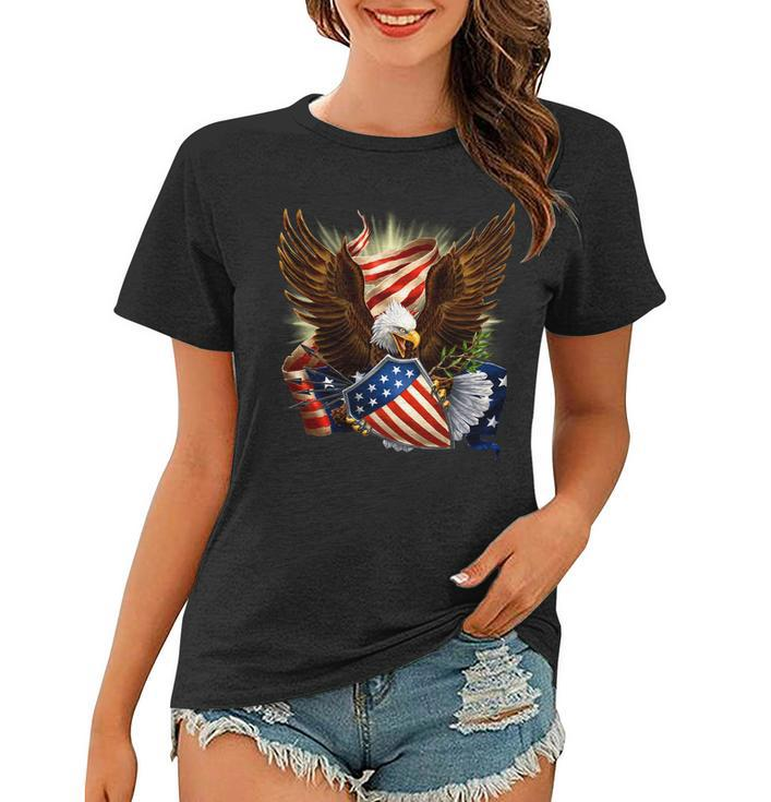 Patriot Eagle American Shield Tshirt Women T-shirt