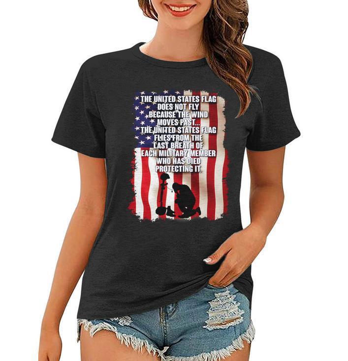 Patriotic Memorial Day United States Flag Women T-shirt