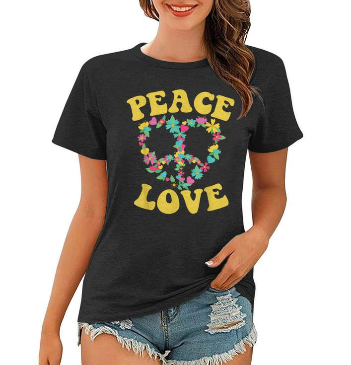 Peace Sign Love 60S 70S Tie Dye Hippie Halloween Costume  V7 Women T-shirt
