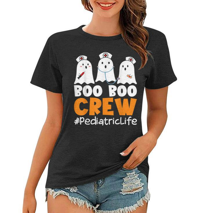 Pediatric Life Boo Boo Crew Nurse Ghost Halloween Costume  Women T-shirt