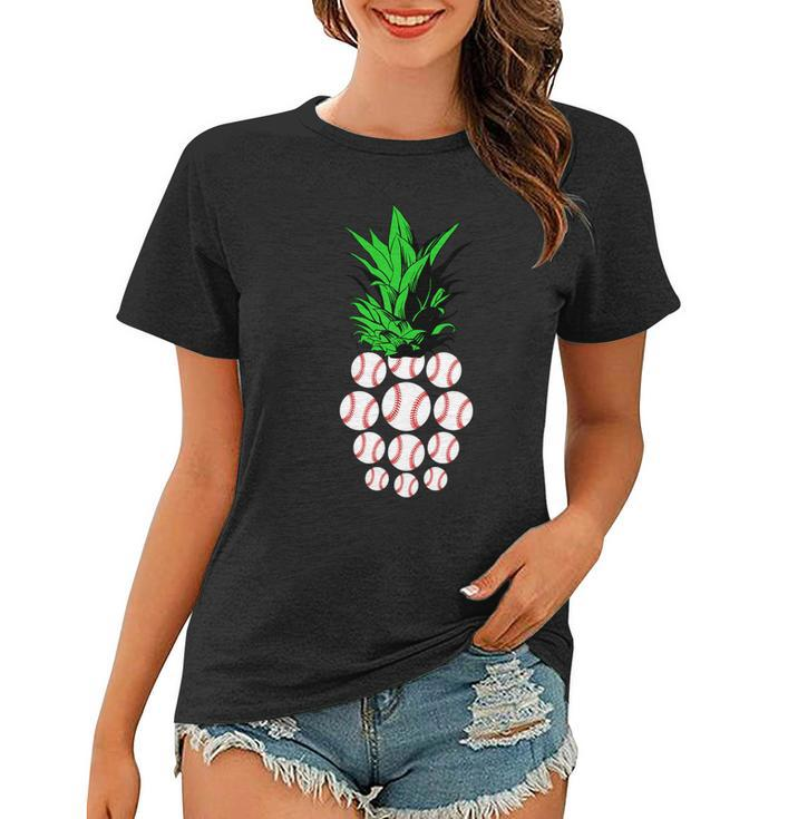 Pineapple Baseball Tshirt Women T-shirt