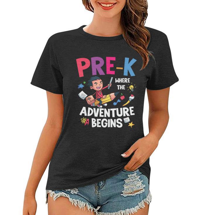 Prek Where The Adventure Begins Back To School V2 Women T-shirt