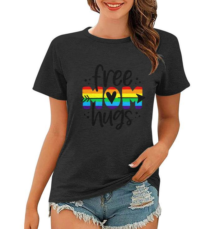 Pride Month Free Mom Hugs Lgbt Pride Women T-shirt