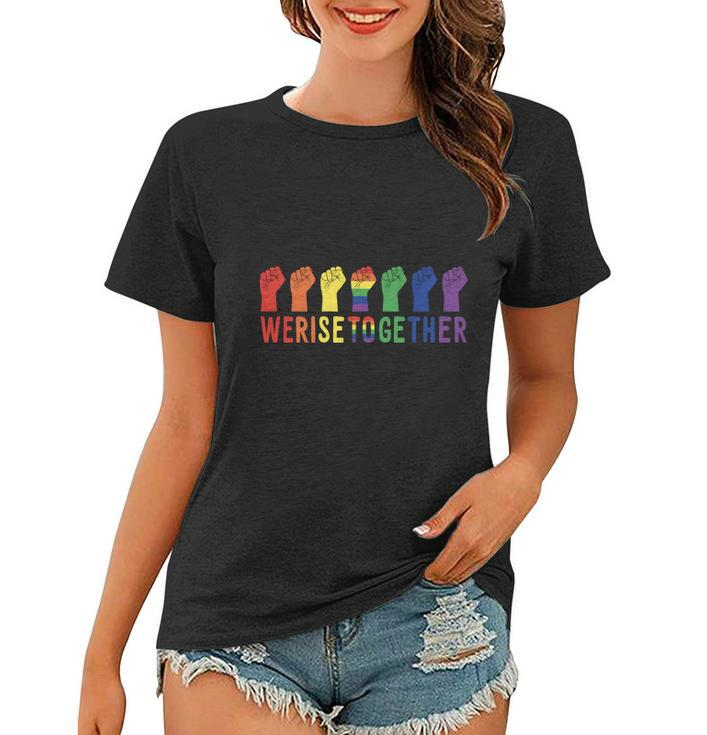 Pride Month We Rise Together Lgbt Pride Women T-shirt
