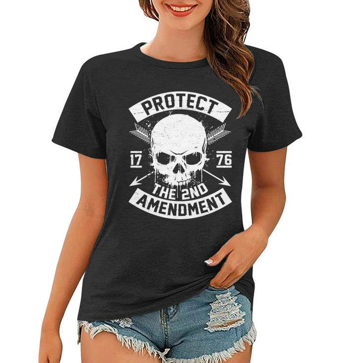 Protect The 2Nd Amendment 1776 Arrow Skull Women T-shirt