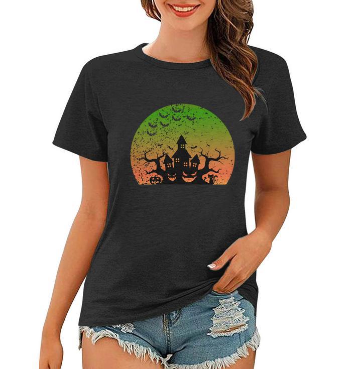 Pumpkin Witch Castle Halloween Quote Women T-shirt