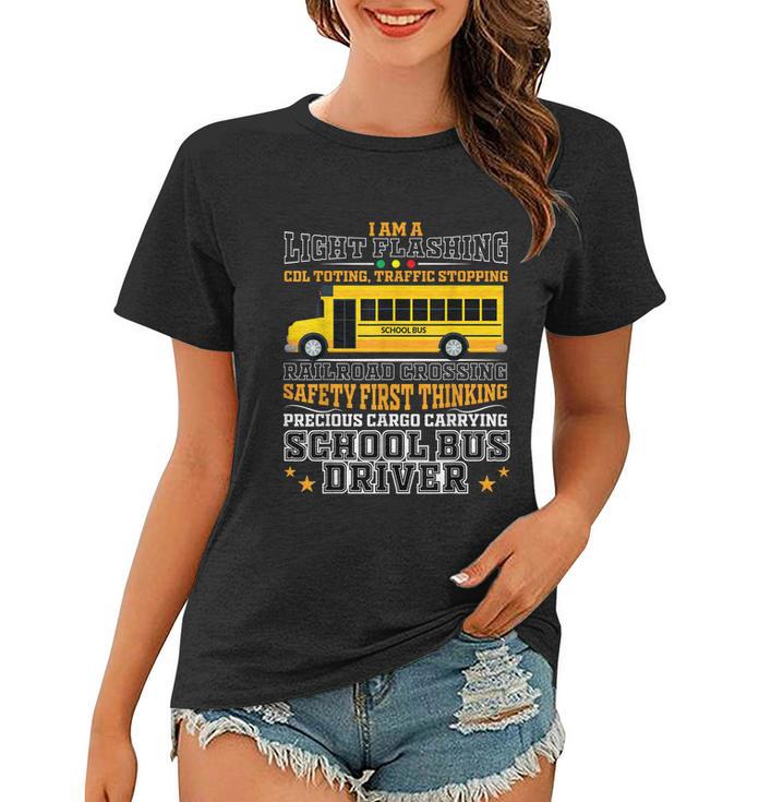 Railroad Crossing School Bus Driver Design For A Bus Driver Women T-shirt