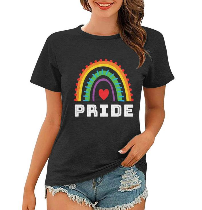 Rainbow Lgbtq Heart Pride Month Lbgt Women T-shirt