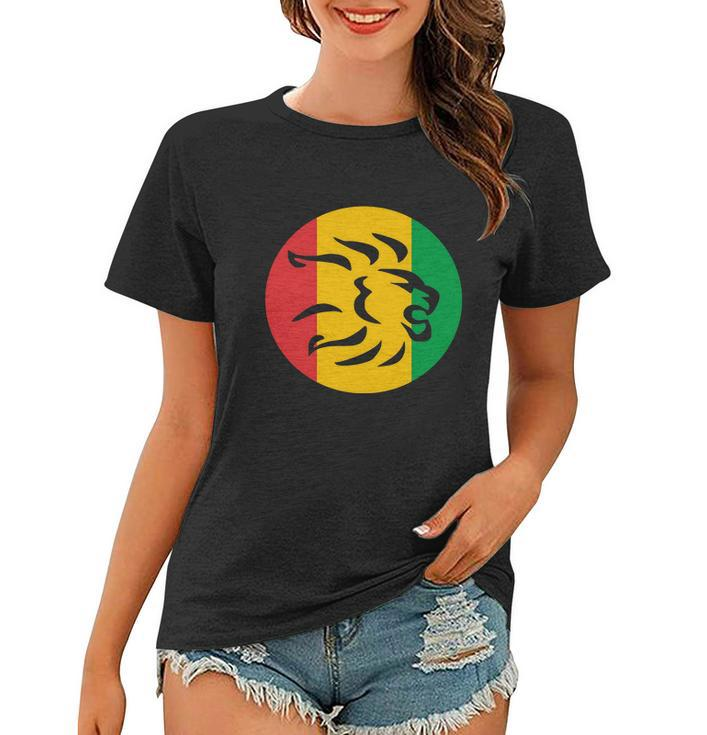 Rasta Lion Head Reggae Dub Step Music Dance Tshirt Women T-shirt