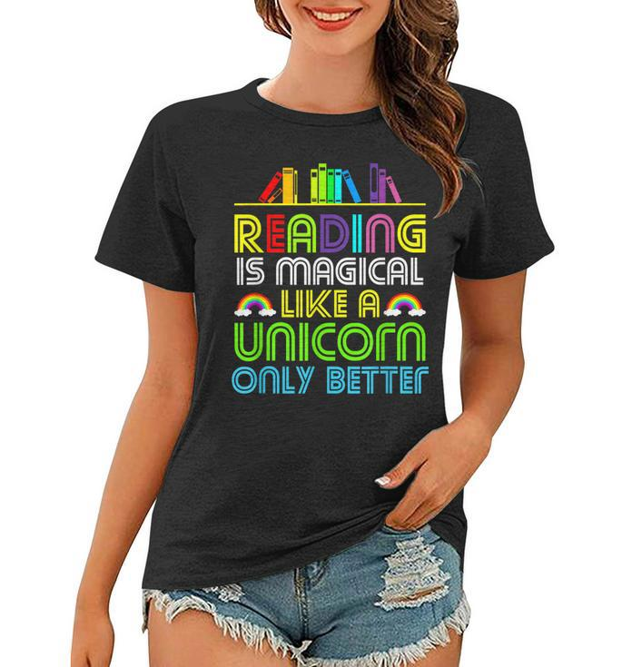 Reading Magical Unicorn T  Gifts For Men Women Kids Women T-shirt