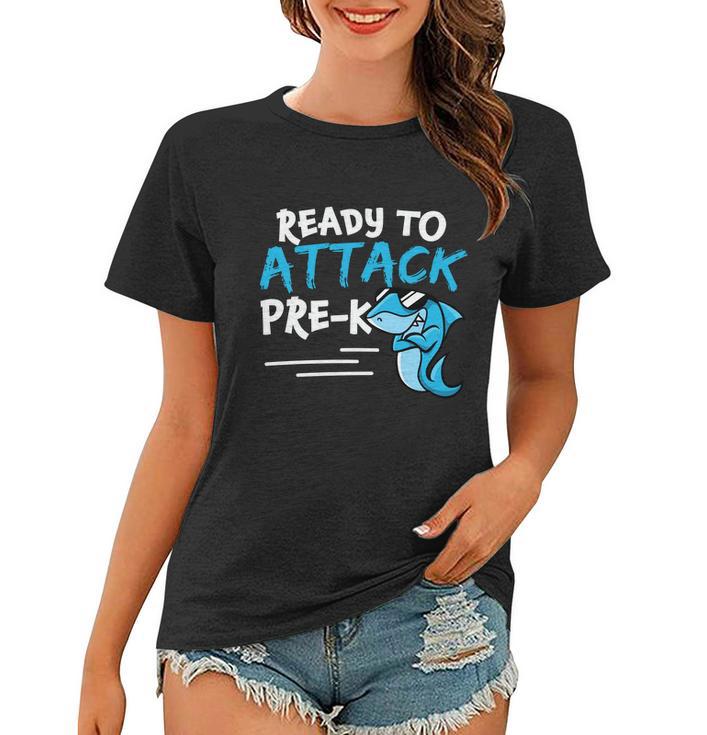 Ready To Attack Prek Shark Back To School Women T-shirt