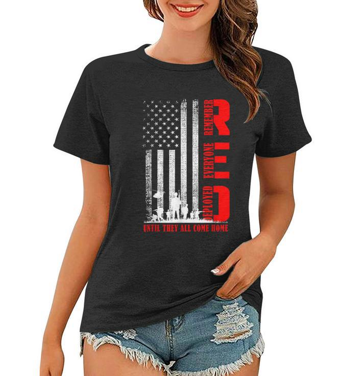 Red Friday Military Us Army Remember Erveryone Deployed Women T-shirt