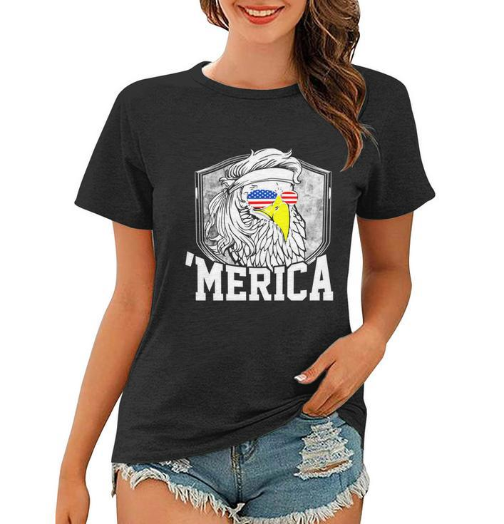 Redneck 4Th Of July Mullet Eagle Funny Bald Eagle ‘Merica Cool Gift Women T-shirt